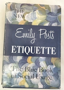 The New Emily Post's Etiquette: Blue Book of Social Usage, 1960, 10th, HC/DJ - Picture 1 of 16