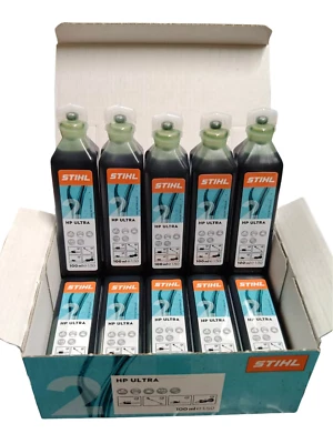 Olio miscela STIHL HP Ultra 10 x 100 ml per motosega decespugliatore 2 tempi new - Immagine 1 di 3