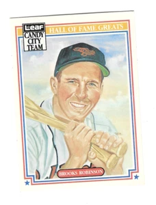 Leaf Candy City Team 1987 H9 Brooks Robinson Baltimore Orioles Salón de la fama - Imagen 1 de 8