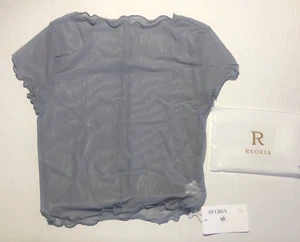 REORIA Women's Sexy Sheer Mesh Short Sleeve Crew Neck See Through Trendy Sz-M - Picture 1 of 17