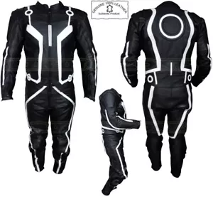 SPEED ICON HERREN SCHWARZ & WEISS MOTORRAD LEDERJACKE & ANZUG - Bild 1 von 7