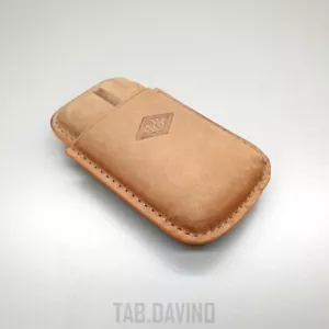 Estuche de Puros 2 Nivel Medio Brebbia Cuero Brown Orange Cigarro 1105605 - Imagen 1 de 4