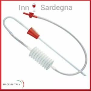 Travasatore vino con innesco a polmone e rubinetto per liquidi vino acqua olio - Foto 1 di 5