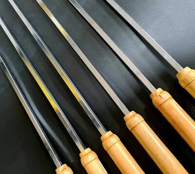 PEBBLE HUG KIESELUMARMUNG 2X 52 cm lang Kebabspieße, Grillspieße für Zuhause und Restaurants