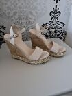 beige wedge shoes size 6