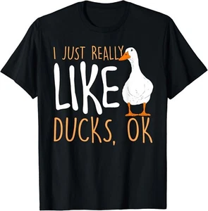 I Just Really Like Ducks - Duck Lover Gift Unisex T-Shirt - Picture 1 of 4