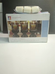 Brand New! 3 Pc. Candle Holders by Interiors by Design-6 Votive Candles Included - Picture 1 of 5
