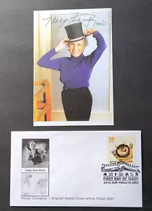 Snow White's Marge Champion signed Photo with First Day Cover (FDC) Envelope - Picture 1 of 2
