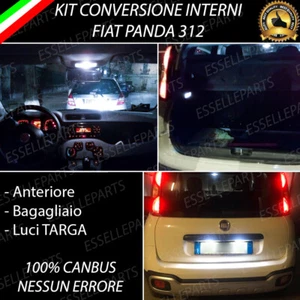 KIT LED INTERNI FIAT PANDA 312 + LUCI TARGA LED CANBUS 6000K PLAFONIERA SINGOLA - Foto 1 di 6