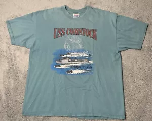 Vintage USS Comstock Westpac 97'-98' Hanes Shirt Schlachtschiff Marine Militär Gr. XL - Bild 1 von 10