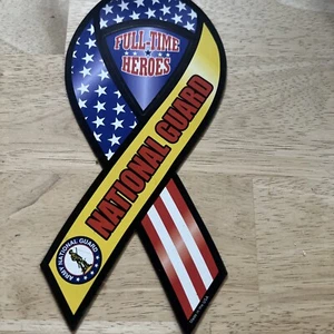 Full-Time Heroes National Guard 2-in-1 Ribbon Magnet - Picture 1 of 6