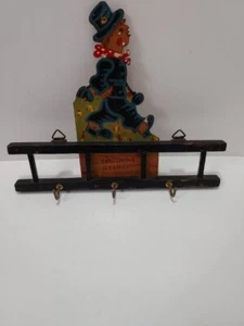 Vtg Rustic Hand Painted Key Hooks 3 Made in Germany - Picture 1 of 4