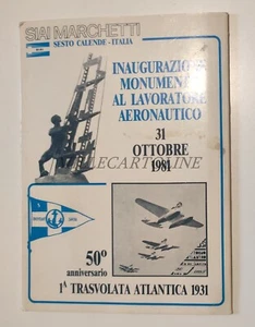 INAUGURAZIONE MONUMENTO AREONAUTICO 1981 Programma Pieghevole SIAI Marchetti - Picture 1 of 3