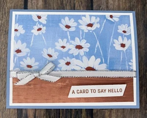 Stampin Up Card Kit - Hello Friend Fresh As A Daisy Handmade Card Kit - 4 Cards - Picture 1 of 4