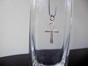 VINTAGE ANKH "KEY OF LIFE" EGYPTIAN CROSS STERLING SILVER STAMPED 925 PENDANT - Picture 1 of 9