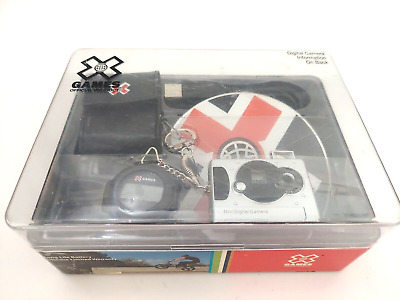 Vtg Official X Games Bundle Mini Digital Camera Key Chain Mini Charger Case NOS>