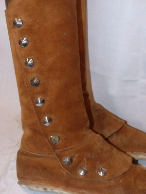 De colección Personalizado Hecho a Mano Mocasines Botas Renacimiento Mujer Talla 9.5 Med Foto 1 de 4