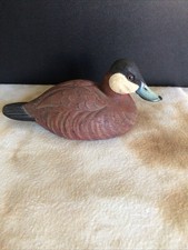 Vintage Ruddy Duck Drake Decoy 9” Long Signed