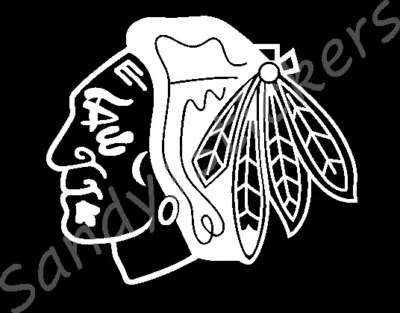 Juego de 2 calcomanías adhesivas de vinilo Chicago Blackhawks - 5,7" de ancho - 2 calcomanías Foto 1 de 2