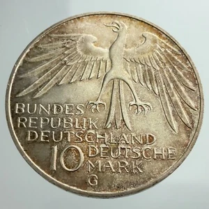 1972 G Germany 10 Deutsche Mark KM# 133 Circulated Coin Olympic Munich BB085 - Picture 1 of 6