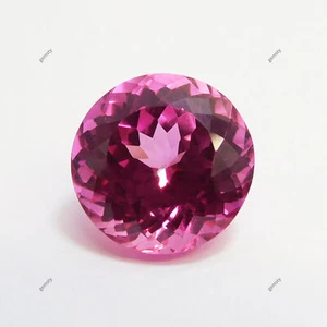 Pink Cushion Cut 16.00 Ct CERTIFIED Natural Tourmaline Ring Size Loose Gemstone - Picture 1 of 14
