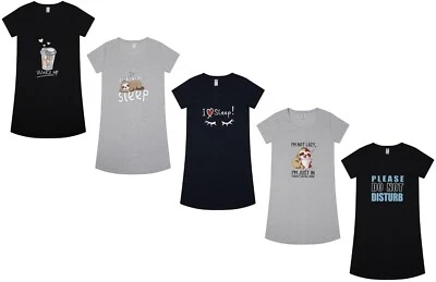 Camisón de manga corta para dama estampados divertidos TALLA EXTRA 22 a 36 ropa para dormir Foto 1 de 2