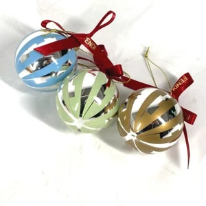FENDI Xmas christmas ball logo Logo ornament set of 3 Christmas charm Unused - Picture 1 of 14
