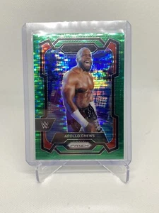 2024 Prizm WWE Apollo Crews Green Pulsar Prizms /25 #168 - Picture 1 of 2