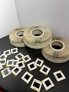 Lot Of Approx 250 Vintage Kodak Film Slide Photo With 3 Sawyer Wheels - Picture 1 of 5
