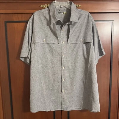 Camisa de senderismo Solaris XL ventilada con botones manga corta para hombre gris jaspeado Foto 1 de 4