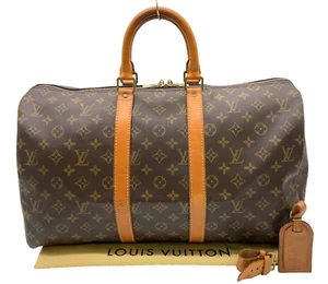 Auth Louis Vuitton Monogram Keepall 45 M41428 Boston Bag W/Dustbag NS041126 - Picture 1 of 16