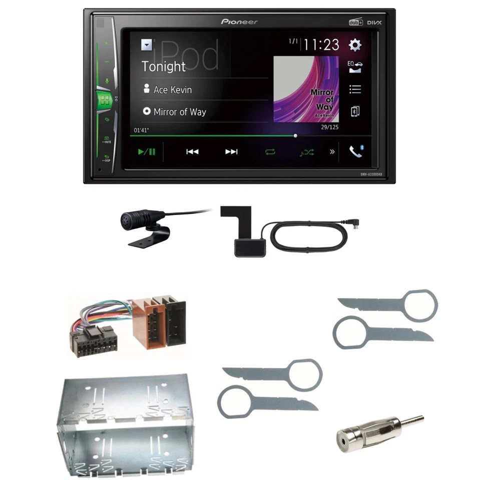 Pioneer DMH-A3300DAB USB DAB+ MP3 Digitalradio Einbauset für Mercedes ML W163 - Bild 1 von 1