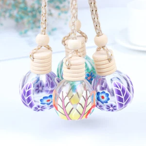 1Pc Empty Glass Colorful Bottle Car Hanging Perfume Bottle Home Ornament JfJ` CR - Picture 1 of 12