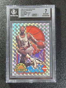 1996 Collector's Edge Kobe Bryant RC Radical Recruits Holofoil /2500 BGS 7 - Picture 1 of 2