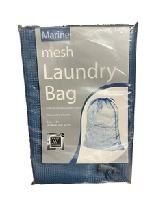 Whitmor 24" x 36" Mesh Laundry Bag w Drawstring Closure Marine Blue - Picture 1 of 4