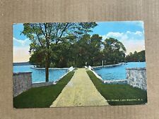 Postcard Lake Mahopac New York Entrance To Fairy Island Vintage NY PC