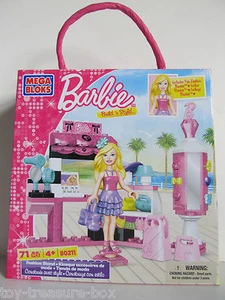MEGA BLOKS 80211 - BARBIE Build 'n Style "FASHION STAND" 71 pc set - Ages 4+ - Picture 1 of 11