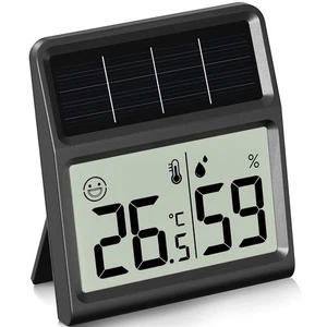Solar Thermometer Hygrometer Innen, Betrieben durch Raumlicht Digitales - Bild 1 von 8