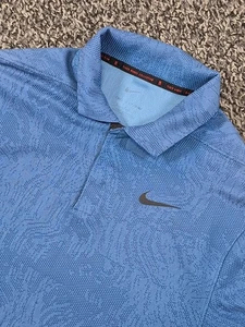 Nike Dri-Fit ADV TW Tiger Woods Kollektion 25. Herren klein blau Golf Polo - Bild 1 von 11