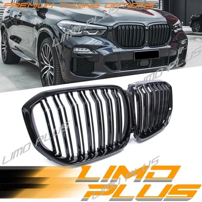 Gloss Black Single Slat Front Bumper Grille For BMW X5 G05 2019-2023 PRE-LCI - image 1 of 4