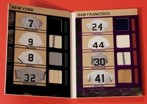 Mickey Mantle JERSEY CARD #4/8 Roger Maris YOGI BERRA Willie Mays McCovey Cepeda - Picture 1 of 6