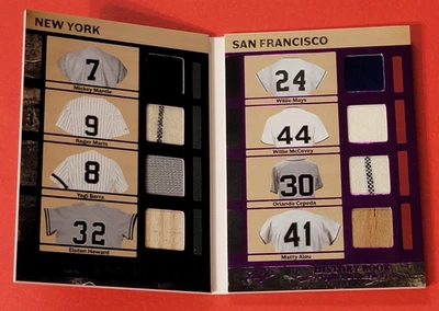 Mickey Mantle JERSEY CARD #4/8 Roger Maris YOGI BERRA Willie Mays McCovey Cepeda - Image 1 of 4