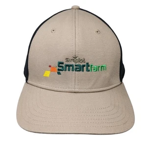 Simplot Smart Farm Snapback Trucker Hat Beige One Size Outdoor Cap - Picture 1 of 10