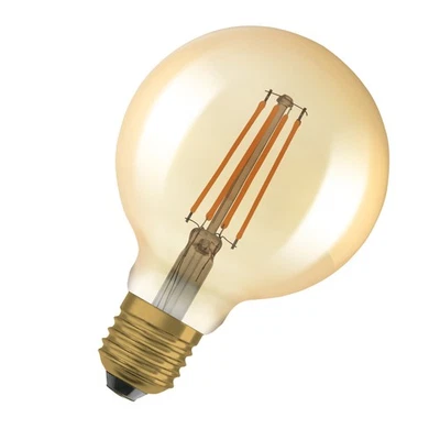 OSRAM 1906 Edizione d'epoca, E27-base vetro dorato ,Bianco caldo (2400K), 725 Lu - Immagine 1 di 3
