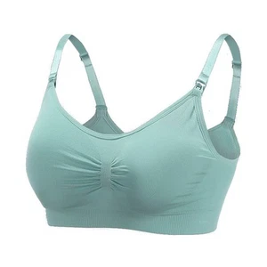 Breastfeeding Bra Deep V Neck Open Back Design Polyester Fabric Regular Length - Picture 1 of 16