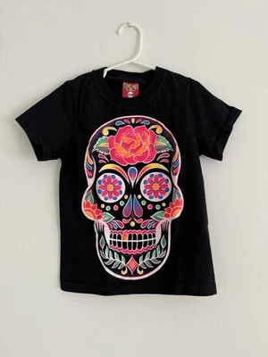 Kids Disney Coco Skull T-Shirt Size S Mexican Holiday Halloween Costume - Image 1 of 4