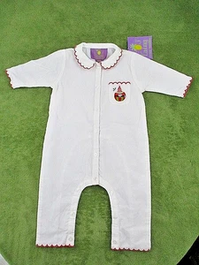 CJ Laing Conjunto Niñas 9 Mos Pana Luz Blanca Una Pieza Navidad Vacaciones Nuevo con Etiquetas - Imagen 1 de 12