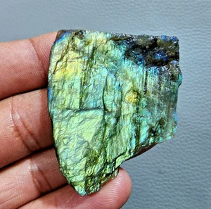 125 Ct Rare Flashy Labradorite Slab Crystal Rough Gemstone Raw Labradorite Rough - Picture 1 of 10