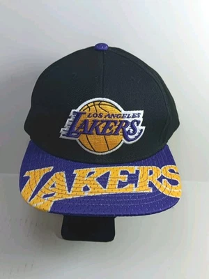 Mitchell & Ness NBA LA Los Angeles Lakers Jersey Tiro Negro Snapback Gorra Sombrero Foto 1 de 4