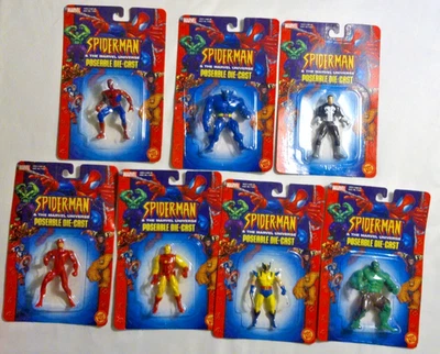 Lote de 7 figuras fundidas a presión Toy Biz Marvel Spider-Man y Marvel Universe 2003 nuevas en caja Foto 1 de 4